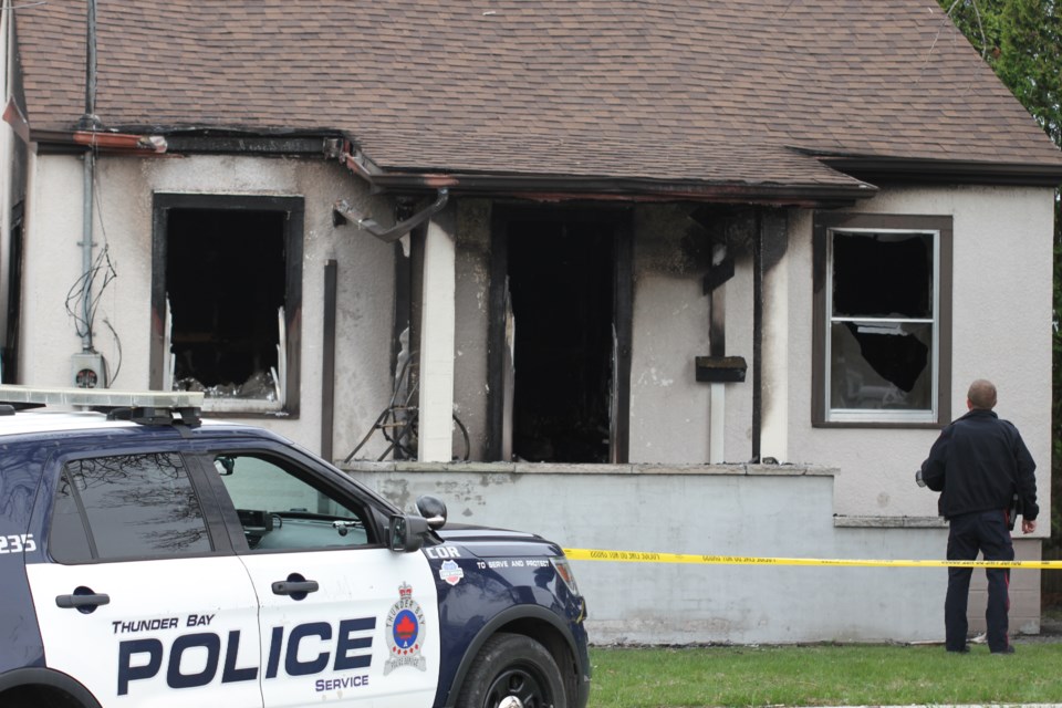 A fire is under investigation after a home was destroyed on Merrill Street on May 20, 2024.