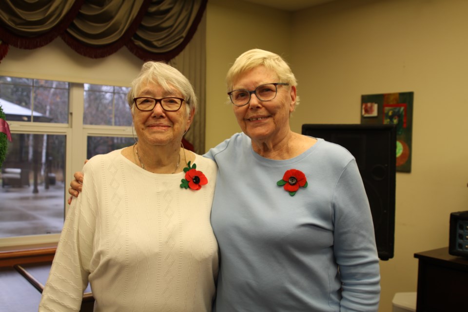 From left, Marjory Armstrong and Jane Somerton