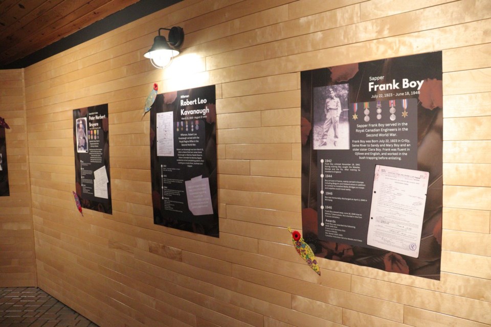 Ivan Clifford Broeffle is just one of the ten soldiers who is being recognized as part of the exhibit. His poster details his dates of birth and death, but also shares an anecdote from personal correspondence he sent his sister about how much he missed baloney and onion sandwiches while he was serving in Vietnam. His sister responded by encasing pieces of meat and onions in wax and sending them to Broeffle through the mail.