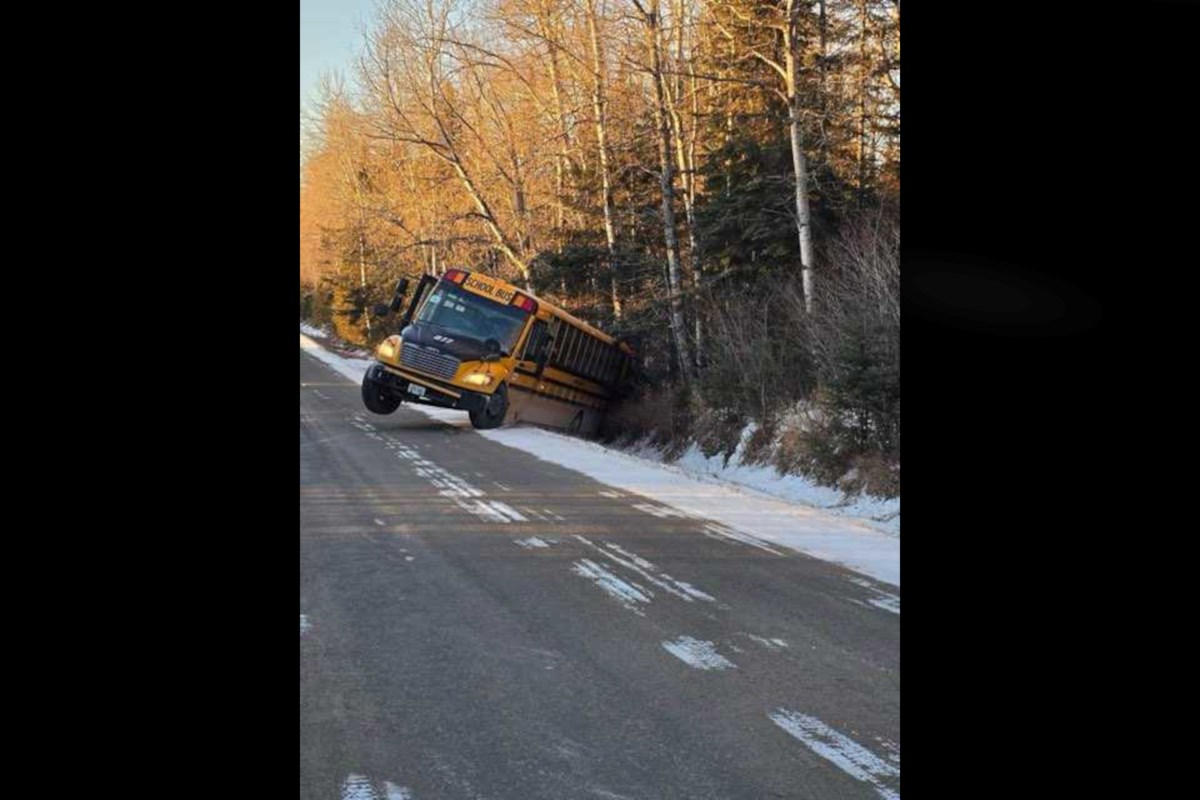 Thunder Bay school bus rolls off road due to mechanical issue