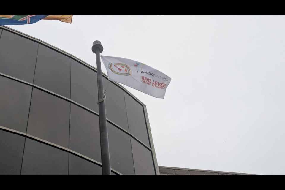 Celebrate the Spectrum. Autism Ontario's flag for World Autism Day .