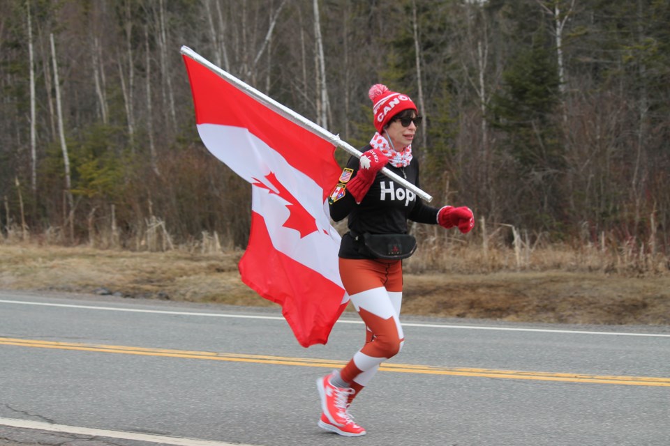Helene Neville began her 2,000-mile journey May 1, 2025, at the Terry Fox Lookout.