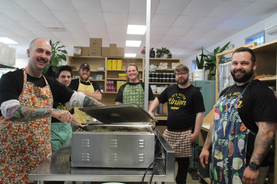 Andre Pellerin (far right) and other members of IUPAT on the Day of Action