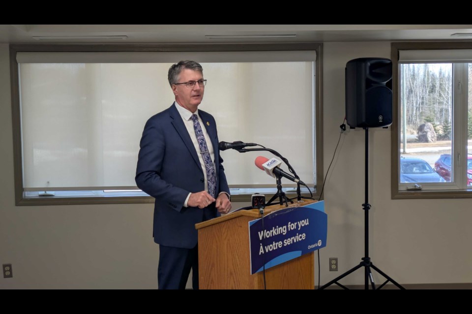 Thunder Bay-Atikokan MPP Kevin at a funding announcement.