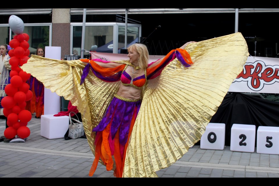 Arabella Middle Eastern Dance Academy performing at harbourfest on August 21, 2025.
