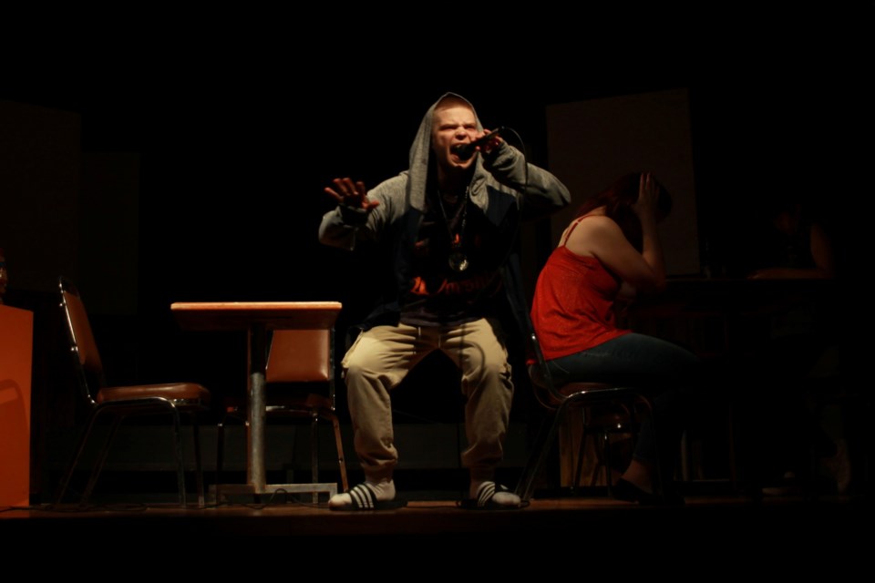 Actors during the comedy's release party and rehersal at Cambrian Players on August 1, 2025.