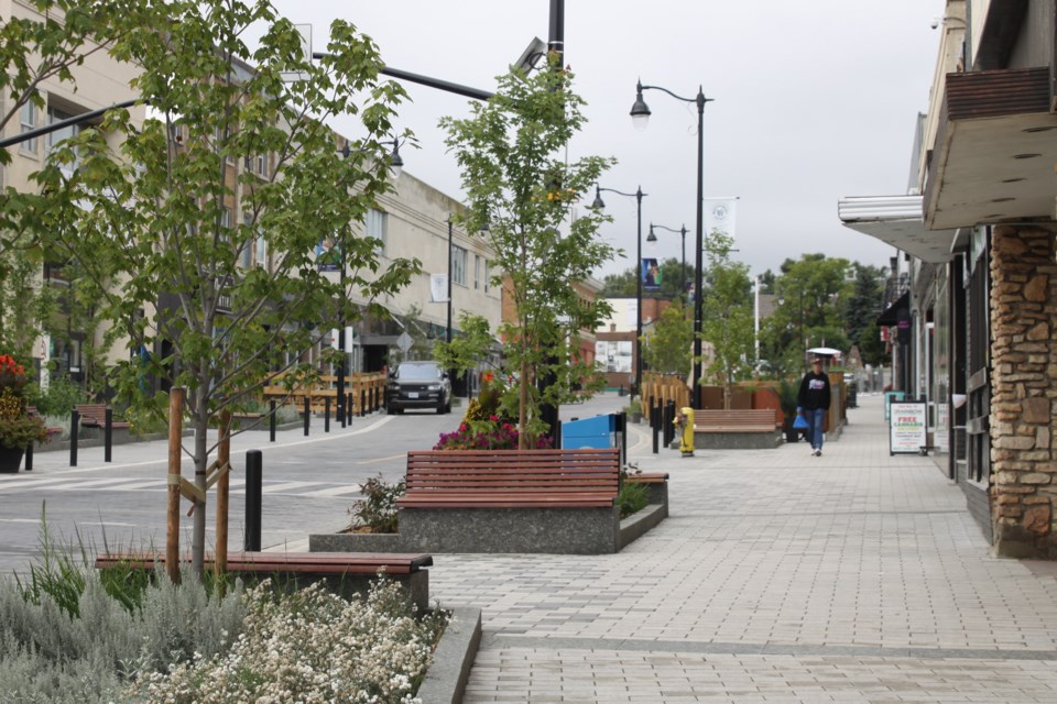 The north core streetscape project, seen here on Aug. 19, 2025, is complete. 