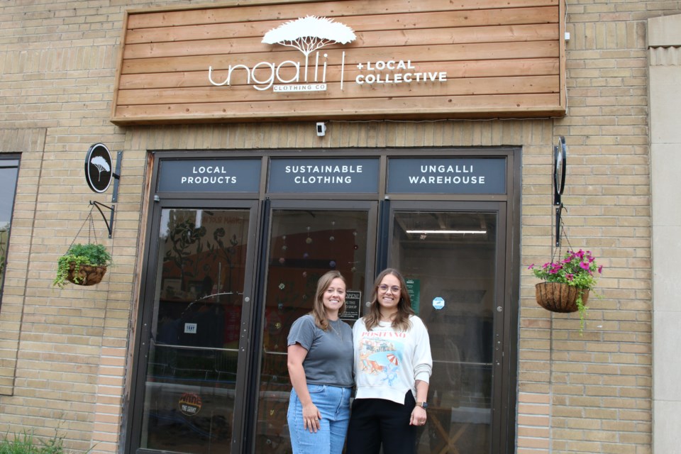 Local businesses speak on how the construction on the roundabout connecting Cumberland Street North, North Water Street and the Marina Park overpass has left them struggling to find their own solutions to help customers access their stores and navigate where to park on Aug. 18. Hailey Buosi, a co-founder of Ungalli Clothing Co., said they’re excited to see it when it’s done.