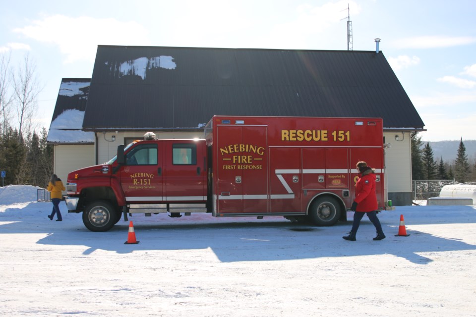 Neebing Fire Rescue is kicking off the third year of its 50/50 draw to help support the needs of Neebing Emergency Services. Neebing R-151 Emergency Services, which is supported by the association, displays one of its trucks for the fundraiser and another event.
