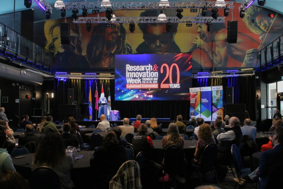 The Lakehead University hosts an opening ceremony for the launch of its 20th year of Research and Innovation Week on Feb. 24.