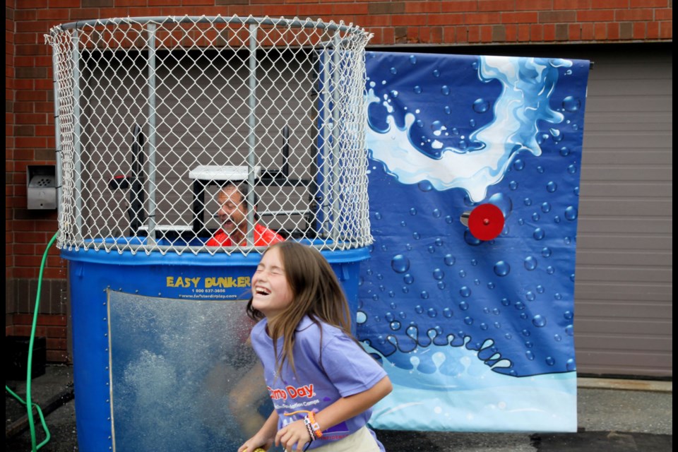 Councilor Brian Hamilton being dunked at the Tim Hortons on Memorial Ave.

July 16, 2025.