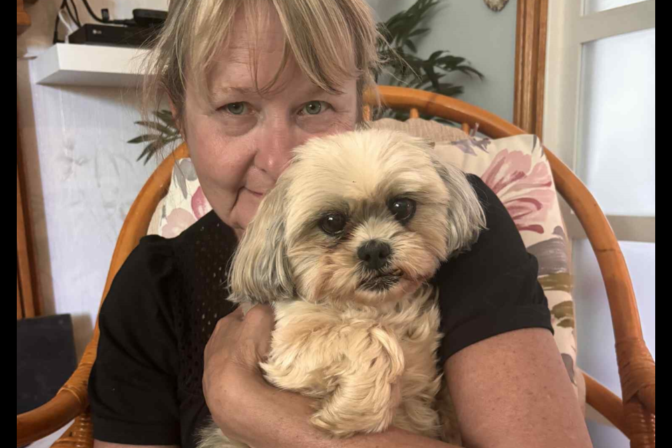 Beverly Johnston Olson and Julie her Shih Tzu