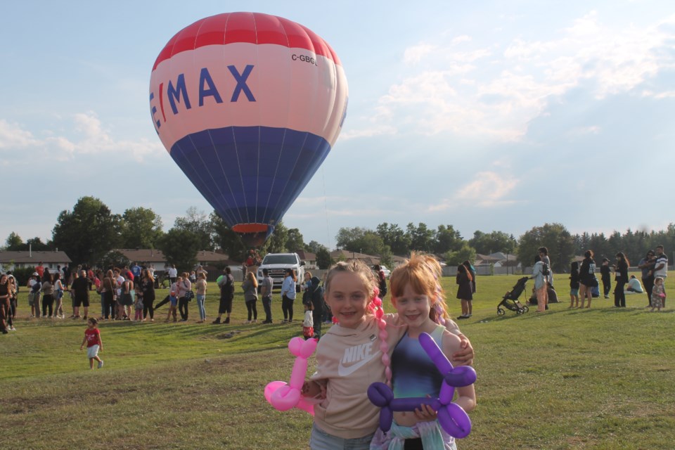 Eight-year-old Parker (left) had a great time at the Northwood Playfield park.