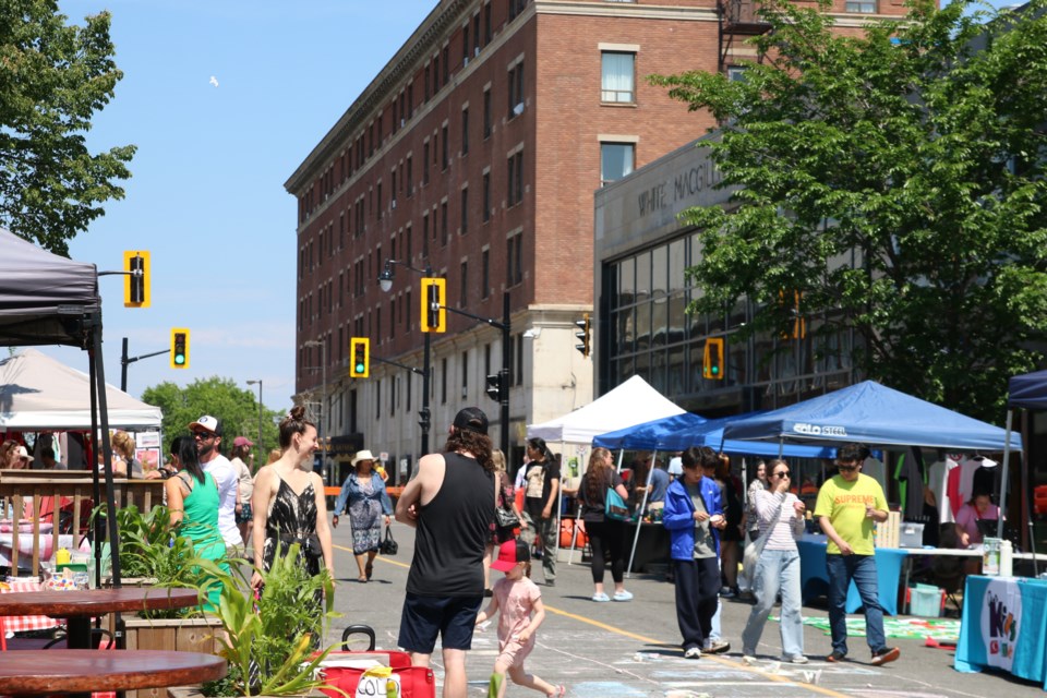 Red Lion Smokehouse and the Vinyl Frontier Canada host a tug-of-war competition for their first-ever Block Party in support of Our Kids Count on June 28.