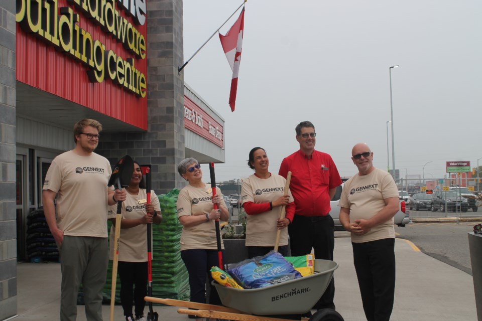 Noah Siren, chair of the GenNext cabinet of the United Way of Thunder Bay (far left) 