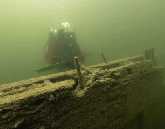 Parks Canada archeologist, C. Dagneau 
