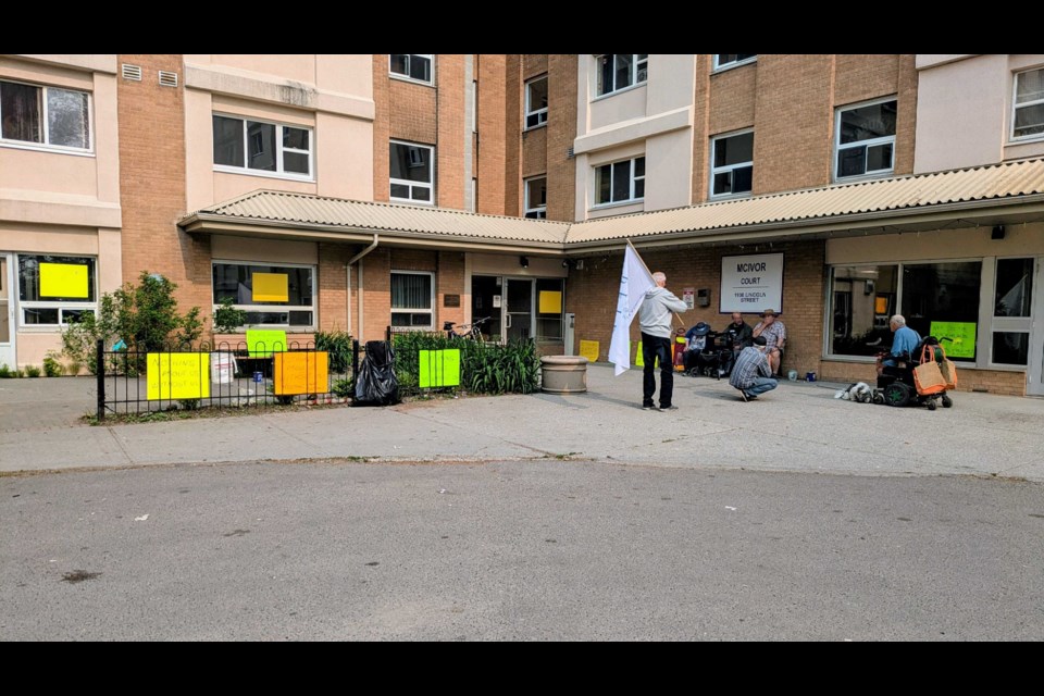 McIvor Court residents held a second rally to raise awareness of the terrifying living conditions they face every day on June 6, 2025.