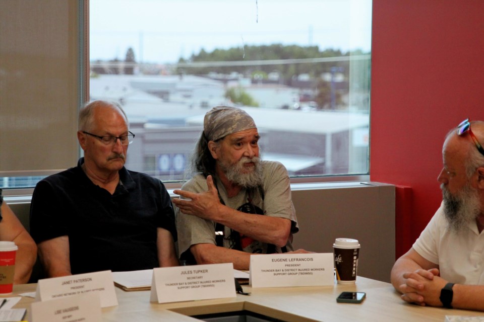 Jules Tupker and Eugene Lefrancois at the WSIB Benefits & Age Discrimination conference on June 26, 2025.