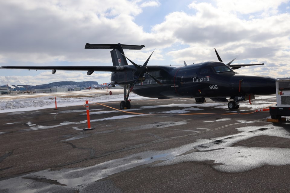 A CT-142 Dash-8 brought to Confederation College's Aviation Day by the Royal Canadian Air Force.