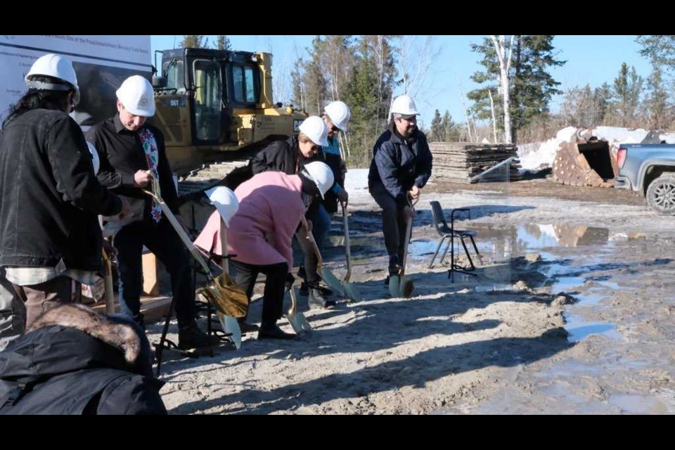 The groundbreaking on March 5, 2025 for the mercury care home in Grassy Narrows First Nation.
