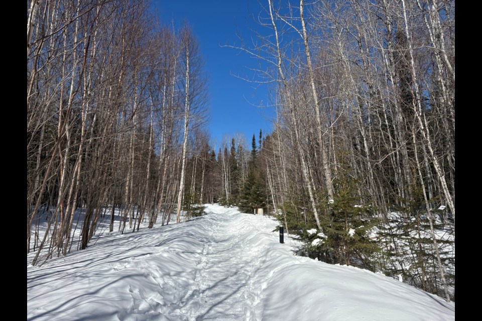 This photo shows part of the gravel trail behind the former LPH that will be closed from Apr. 2 to Apr. 4  (City of Thunder Bay)