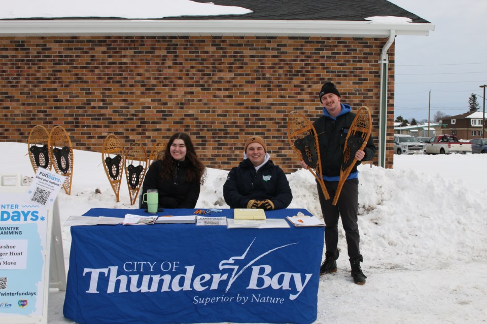 A snowshoe scavenger hunt is underway for Winter FunDays with Youth Move at the Northwood Playfields on March 2.