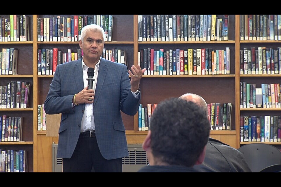 Thunder Bay police chief Darcy Fleury at 'Chat with the Chief' on May 22, 2025.