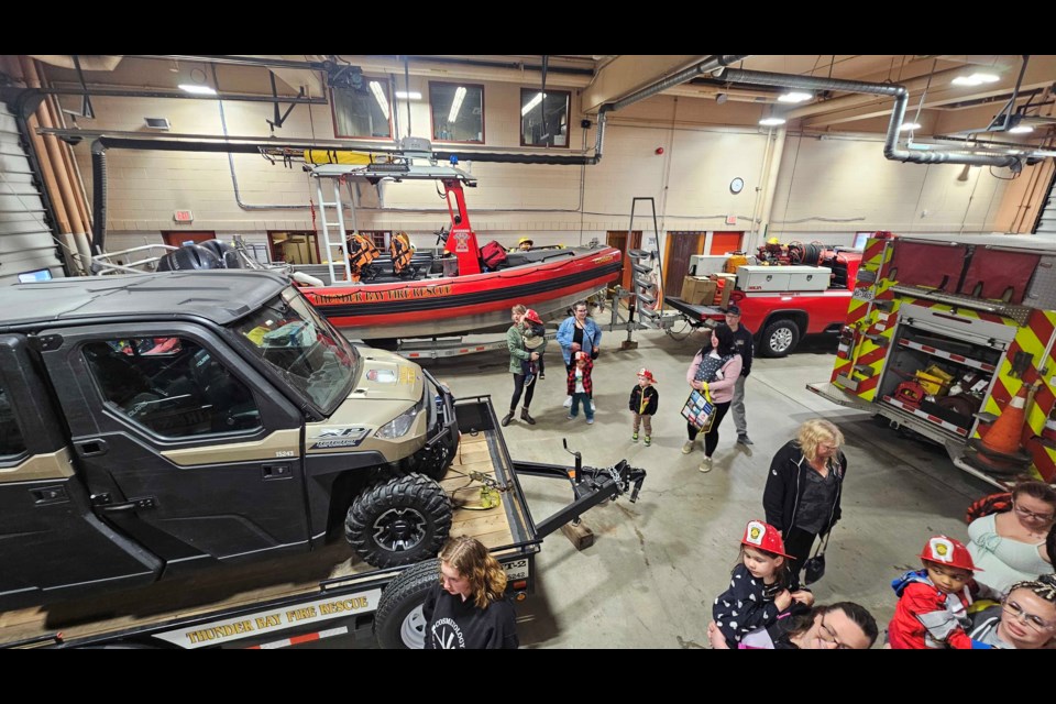 Residents enjoy the city's Public Works Open House at the North Central Fire Station on May 24.