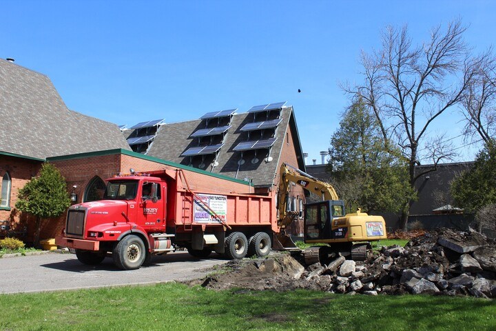 Gathering Table, a parish of the Anglican Church of Canada, is proposing to build a 9-storey affordable housing complex on church property at 226 Pearl St. where the rectory has been demolished  (Penny Robinson/Newswatch)