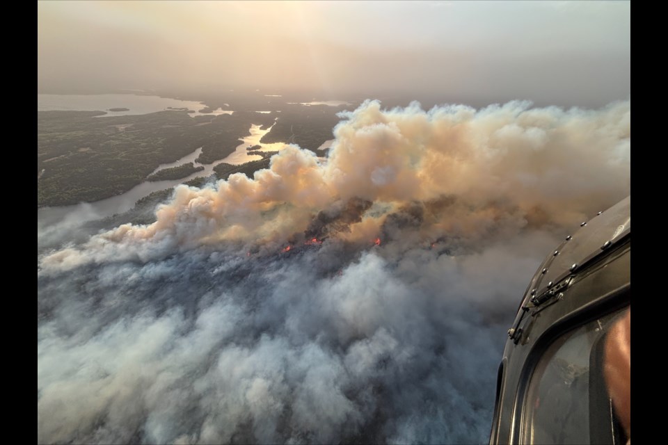 Aerial view of Kenora Fire 20.