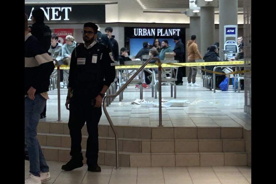 Thunder Bay Police Service officers are on-site questioning shoppers regarding the incident.