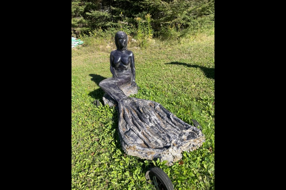 Life-size concrete mermaids sculpted by Luc Despres of Thunder Bay will be dropped gently to the bottom of Silver Harbour to make a diving attraction (supplied photo)