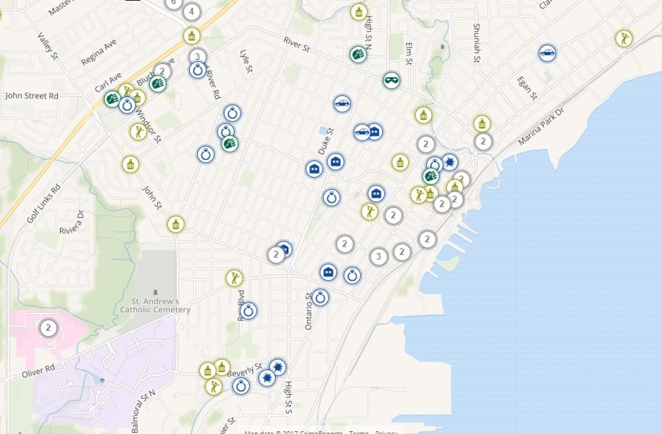 Crime map may 14