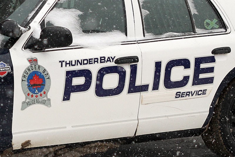 Police in Car in Snow