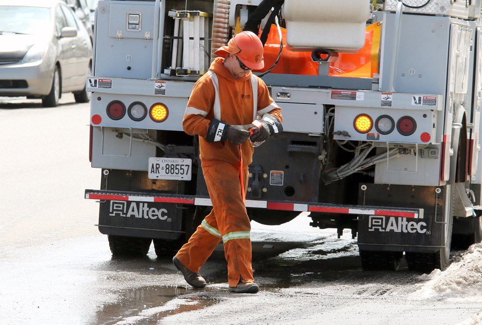 Hydro worker