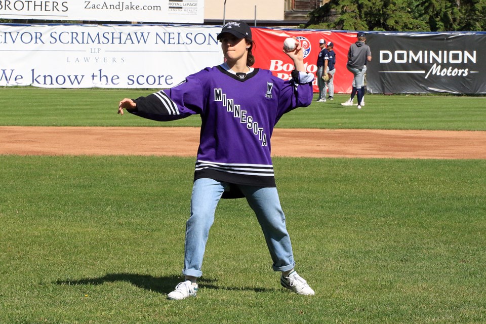 michela-cava-first-pitch
