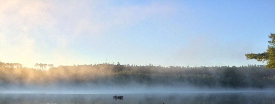 Fog on sunset