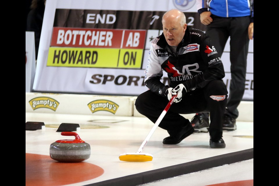 Glenn Howard is pictured calling a shot during an earlier event in Thunder Bay.
