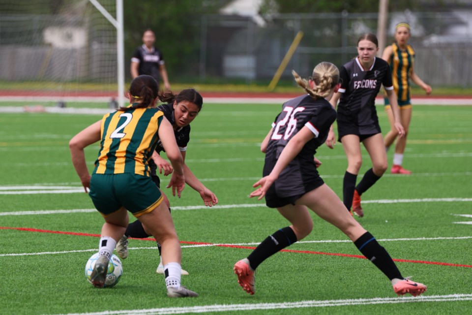 The SSSAA Varsity Soccer matchup between the St. Patrick Fighting Saints and the St. Ignatius Falcons