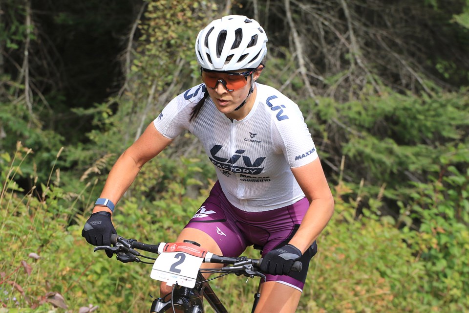 Jennfer Jackson took first place on Saturday, Sept. 7, 2024 at the XCM Nationals in Thunder Bay. (Leith Dunick, tbnewswatch.com)