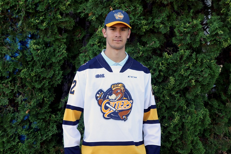 Thunder Bay's Nicholas Holomego, a fifth-round pick by the Erie Otters in 2022, has been invited to the team's main camp in August. (Leith Dunick, tbnewswatch.com)