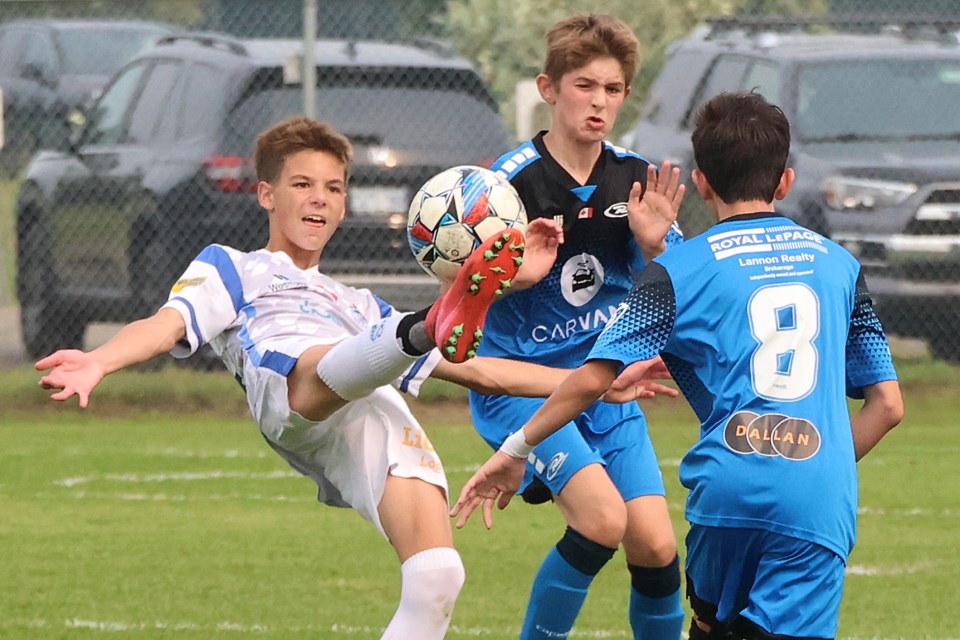The Thunder Bay Chill and Superior Rush played to a 2-2 draw on Friday, Aug. 1, 2025. (Leith Dunick, tbnewswatch.com)