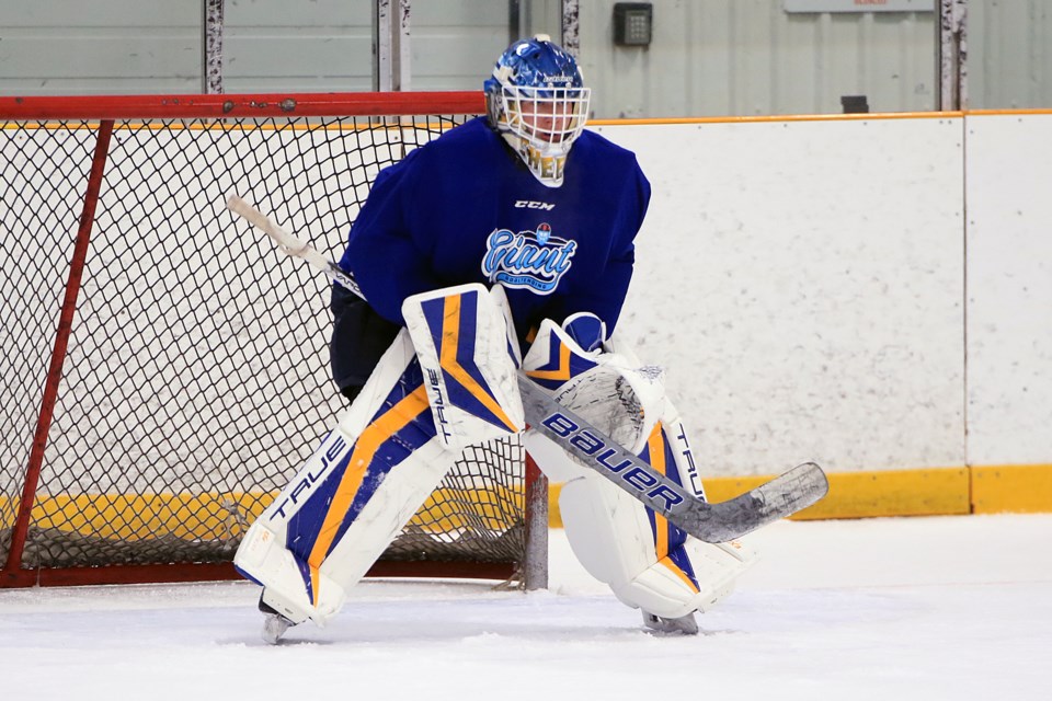 Christian Cicigoi will be back between the pipes for the Lakehead Thunderwolves in 2024-25, after missing most of the 2023-24 season because of an ankle injury. (Leith Dunick, tbnewswatch.com)