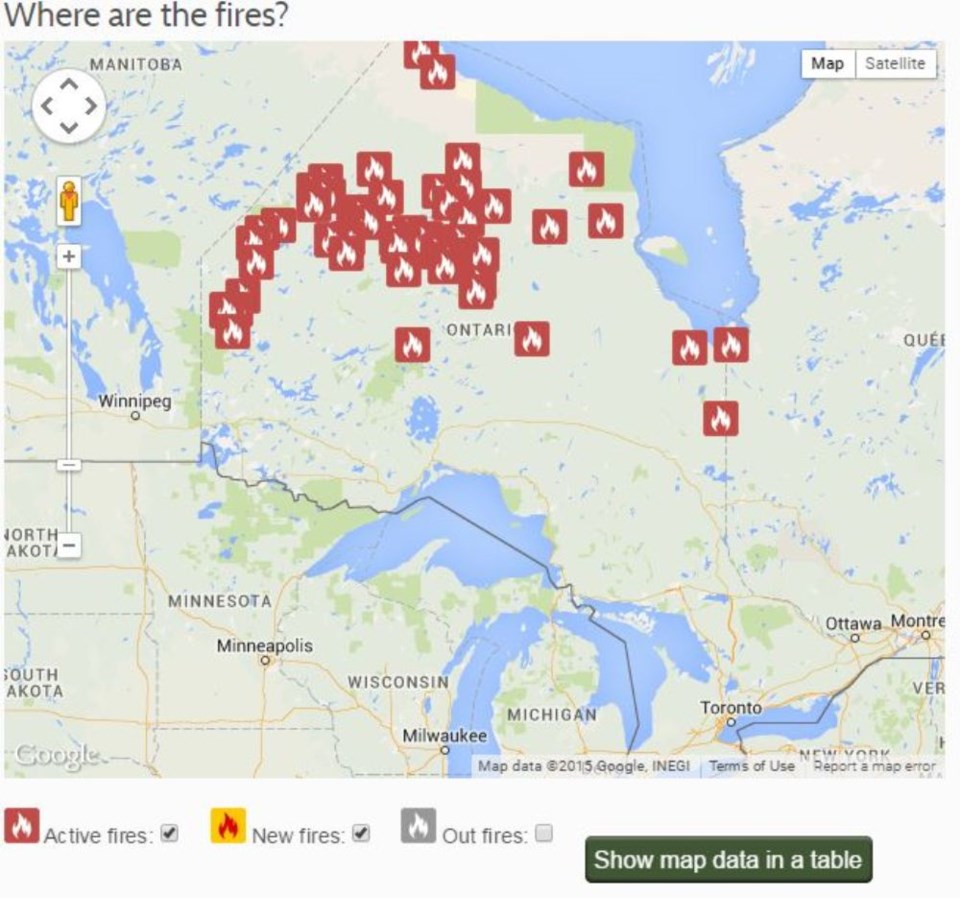 Fortyeight fires burning in Northwest, Ontario firefighters head west MNR