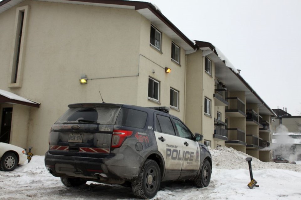  Police on the scene at the Casablanca Apartment building on Simpson Street on Jan. 28, 2016. (File Photo). 