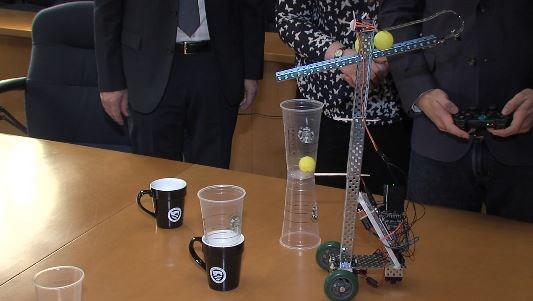 Robotic firefighting apparatus built by LU students