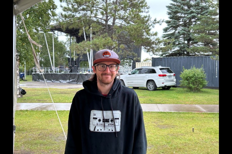 Sean Spenrath, one of the Wake the Giant organizers, was at the Marina Park festival grounds on Wednesday, Sept. 3, 2025 to help setup for this year's event. 