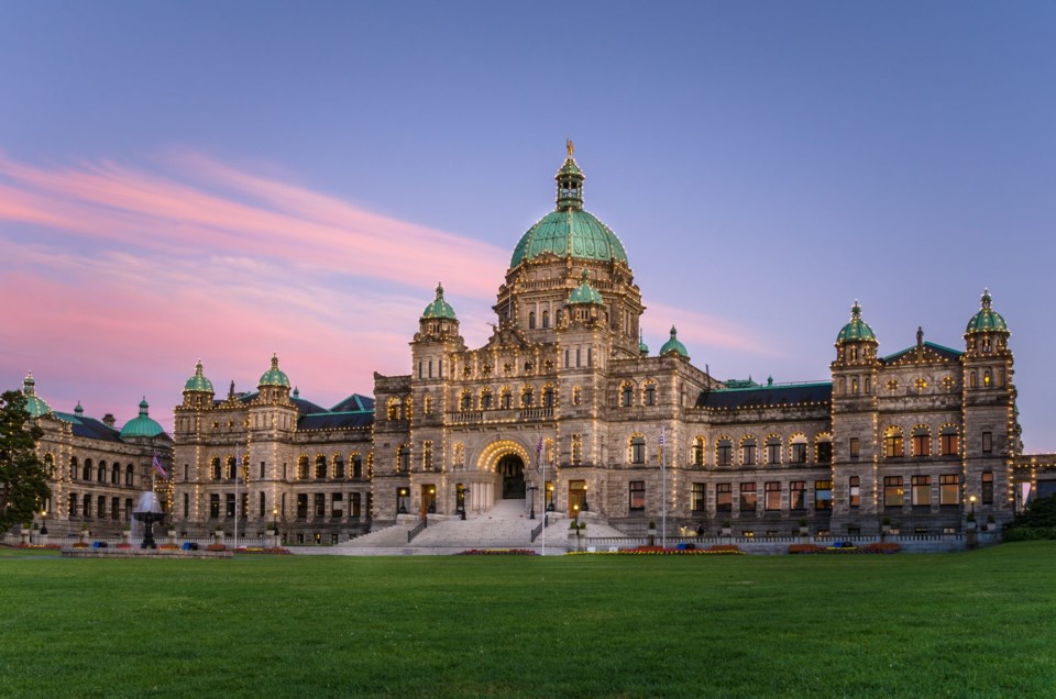 British,Columbia,Provincial,Parliament,In,Victoria,At,Sunset