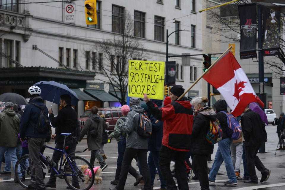 Vancouver,,Bc,Canada-,January,10th,2021:,Angry,Protesters,March,Down