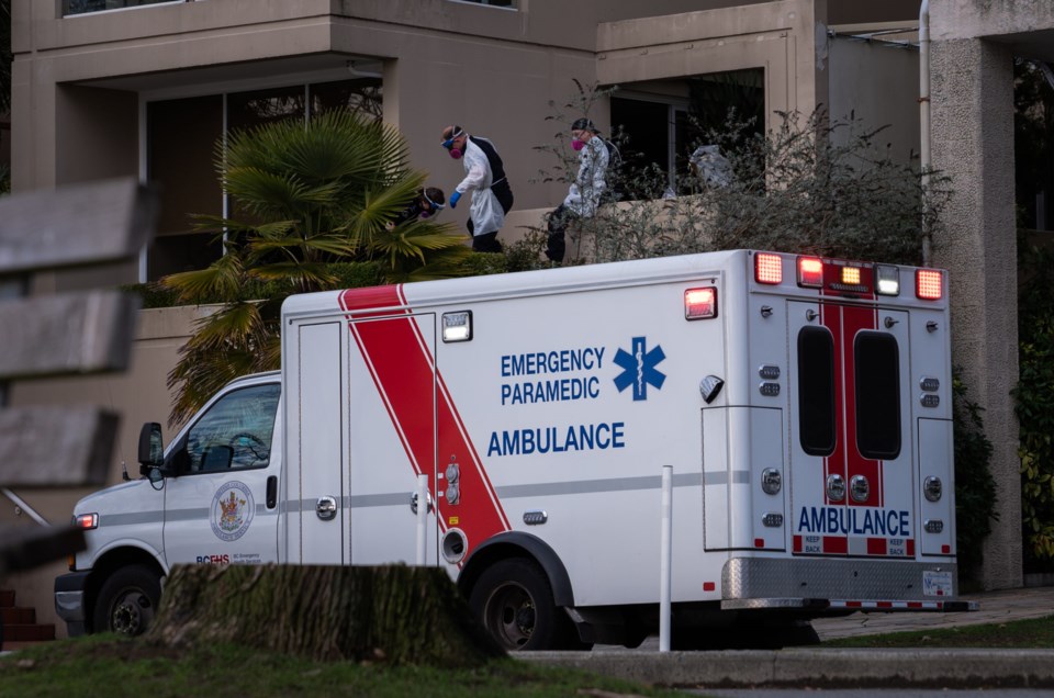 Vancouver,Bc,Canada.,February,5,2021.vancouver,Ambulance,Car,And,Bc,Ambulance